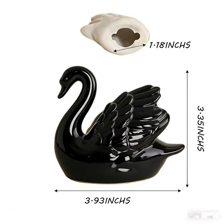 Elegant ceramic swan figure Stornfield