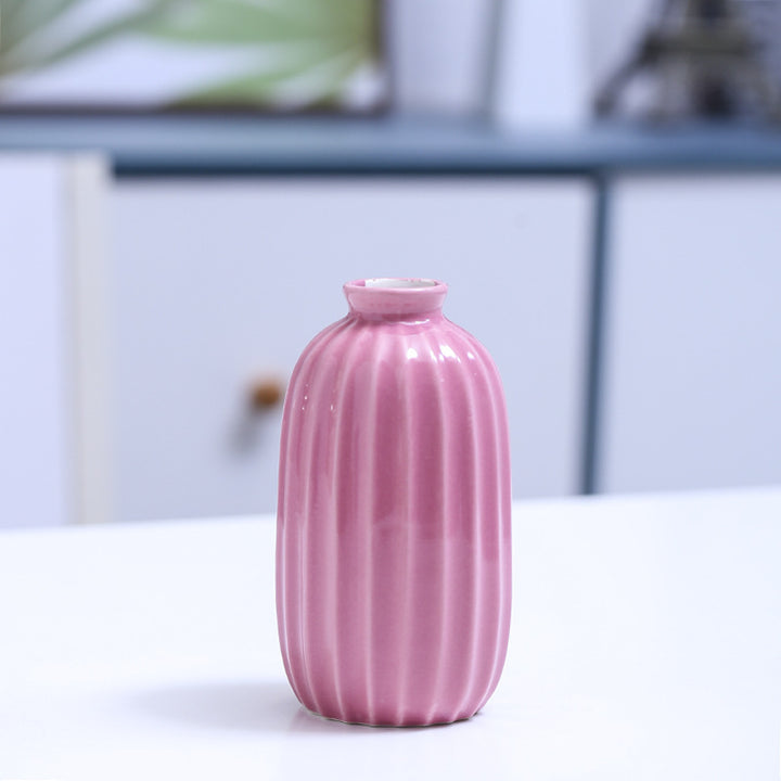 Ribbed Ceramic Bud Vase Stornfeild