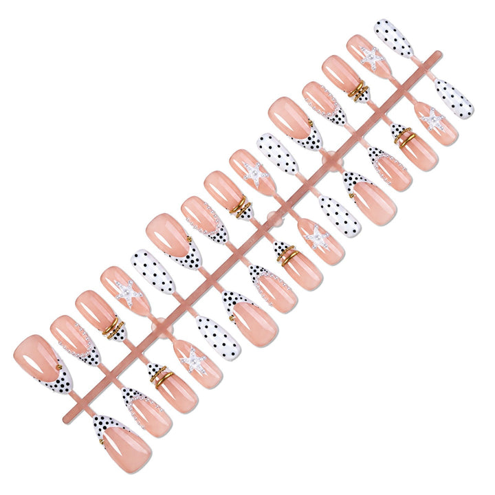 Nail set with elegant pearl and dot accents Stornfield