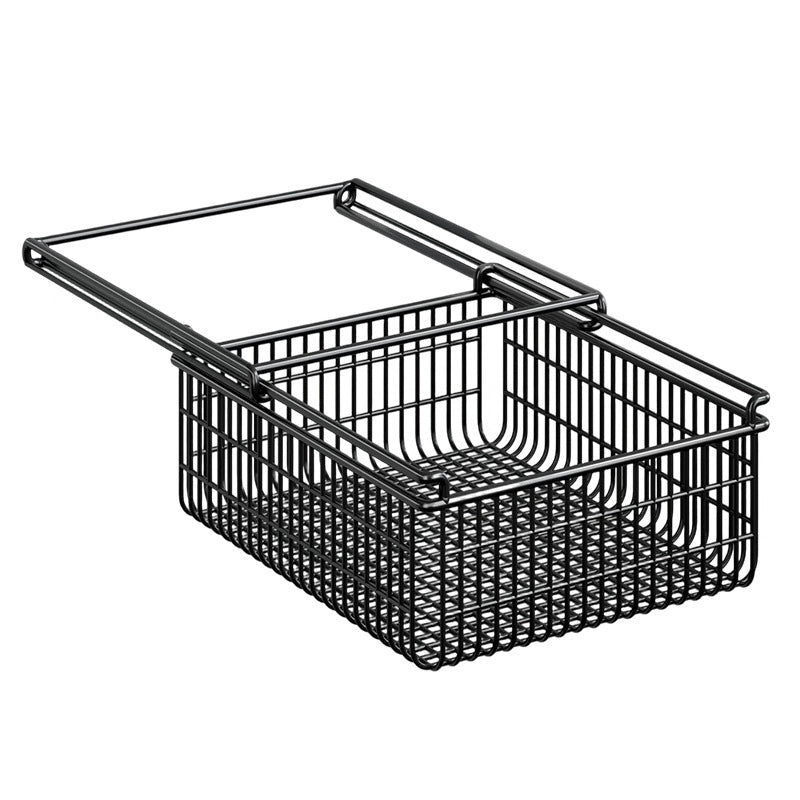 Under-Desk Sliding Mesh Storage Drawer Organizer Clamp-On