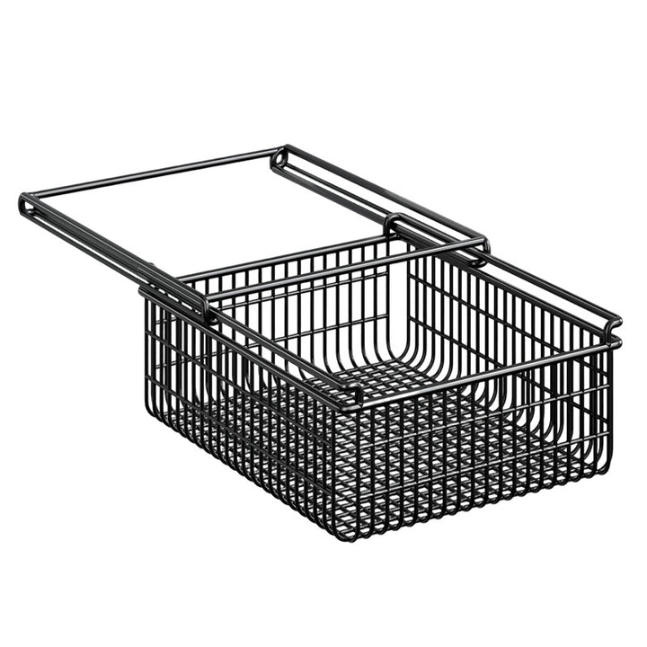 Under-Desk Sliding Mesh Storage Drawer Organizer Clamp-On