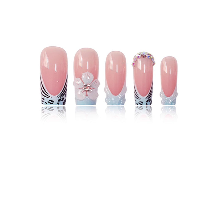 Decorative Floral Press-On Nail Art Set Stornfield