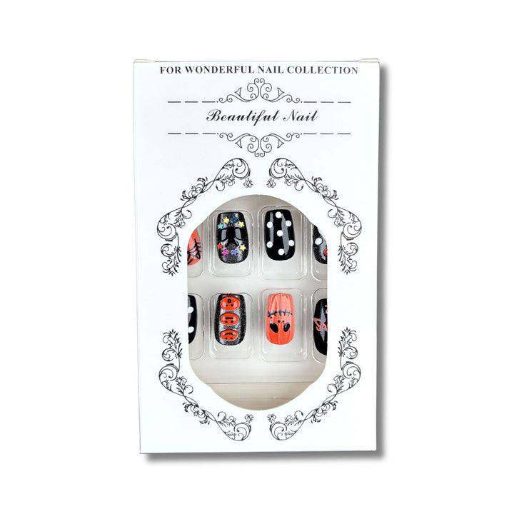 Halloween-Themed Press-On Nail Art Set