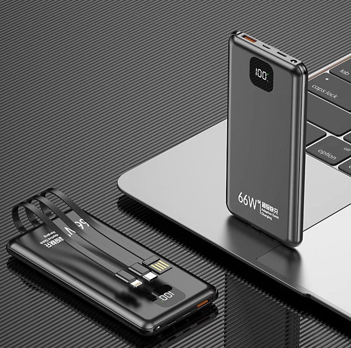 High-speed power bank with multifunctional cable and digital display Stornfield