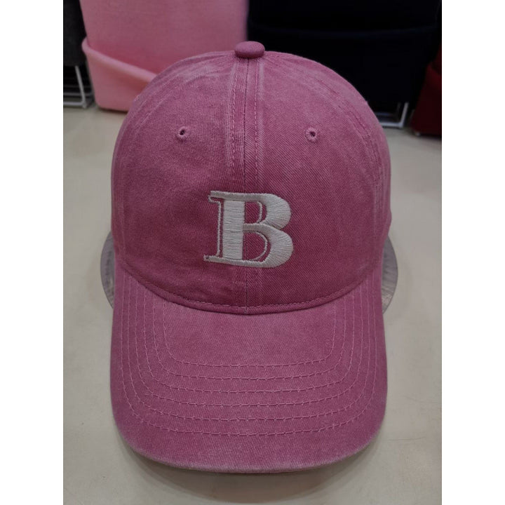 Women's Distressed Cotton Baseball Cap with Letter Embroidery Stornfield