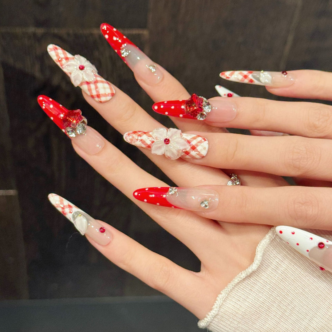 Decorative Artistic Press-On Nail Set  1791773892