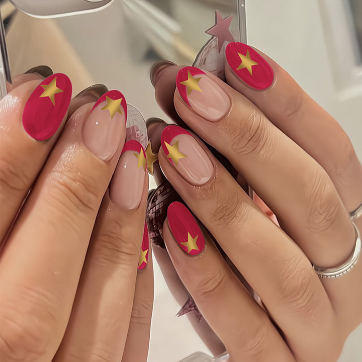 Artificial nail set with creative star design Stornfield