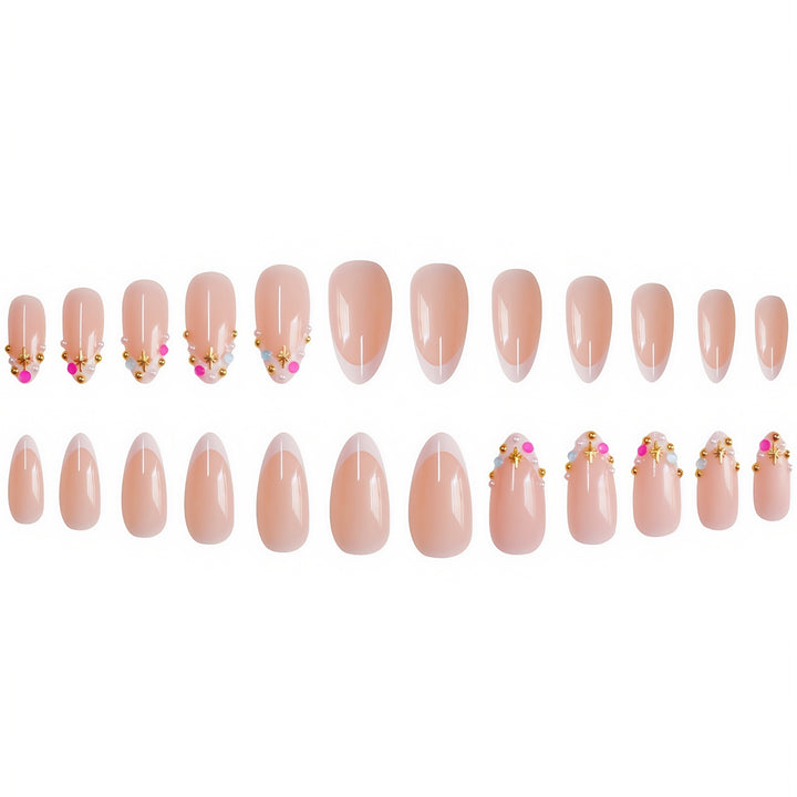 Elegant Gem-Embellished Press-On Nails Stornfield