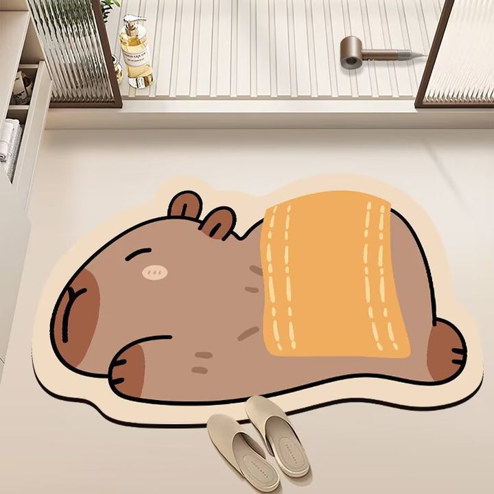 Cute Cartoon Bear-Shaped Bath Mat