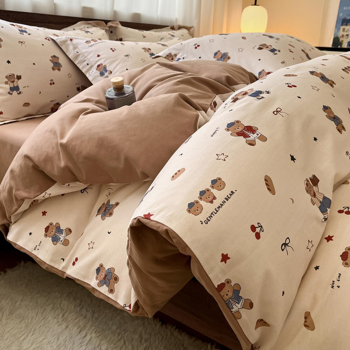 Whimsical Floral Print Duvet Cover Set