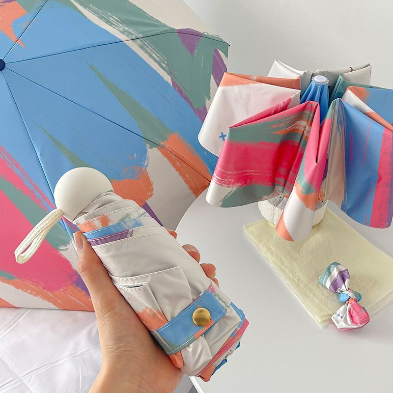 Ladies Automatic Folding Umbrella with Unique Color Play Stornfield