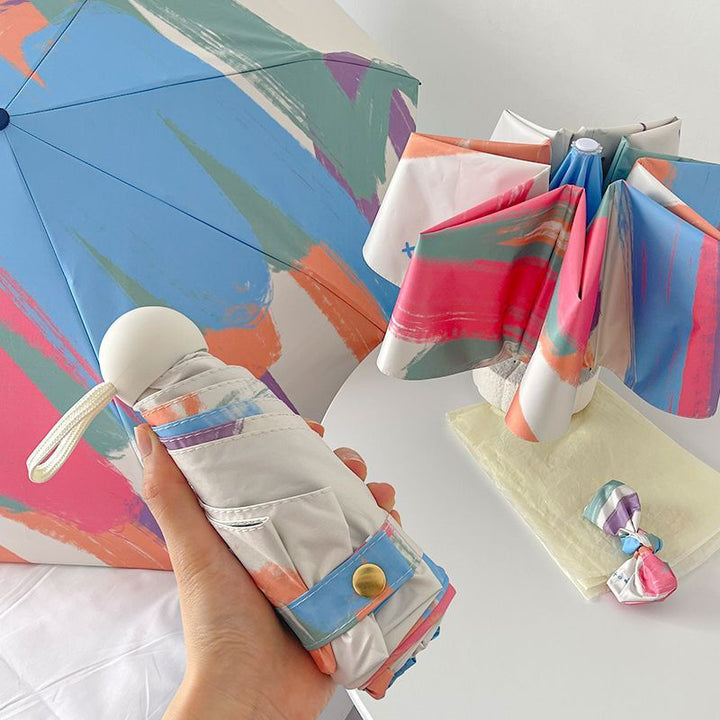 Ladies Automatic Folding Umbrella with Unique Color Play Stornfield