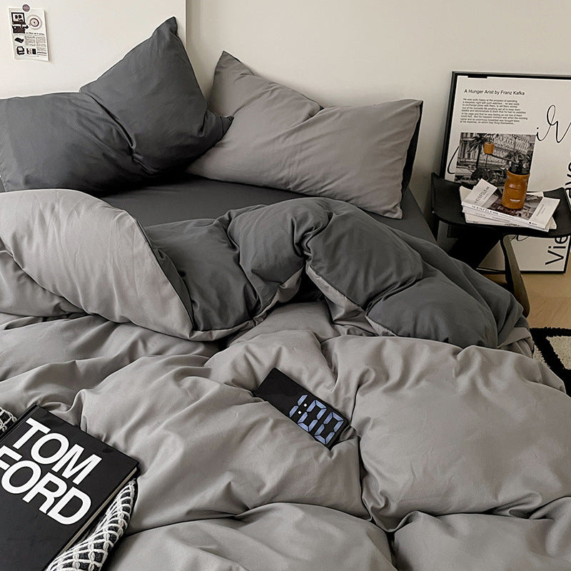 Checked Pattern Duvet Cover Set
