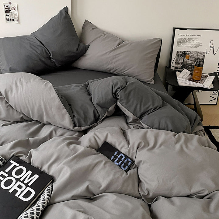 Checked Pattern Duvet Cover Set