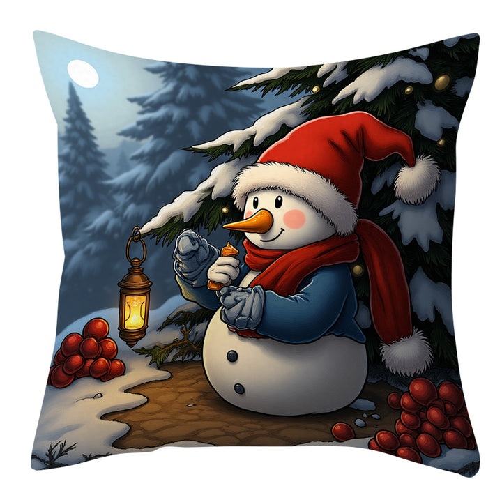Festive Holiday-Themed Decorative Pillow