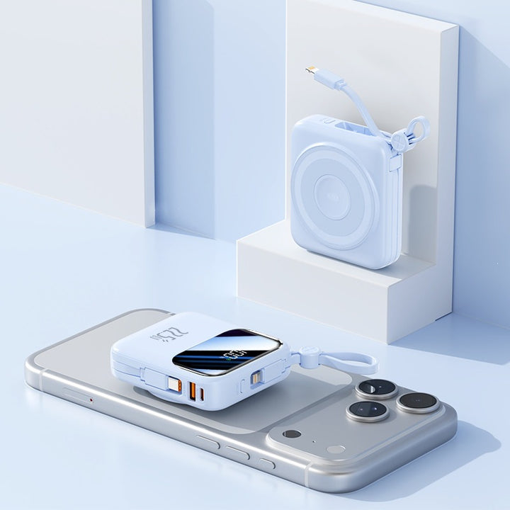 Portable power bank with innovative cable management system and fast charging function Stornfield