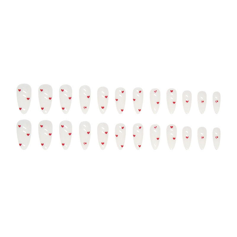 Heart-Embellished Press-On Nail Designs Stornfield