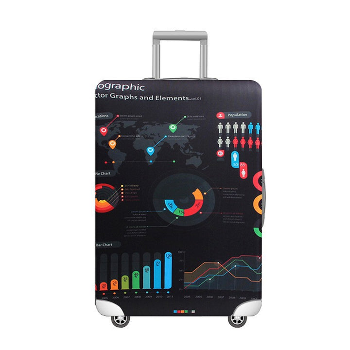 Unisex hard shell trolley with eye-catching marble print, telescopic handle and impact-resistant construction Stornfield