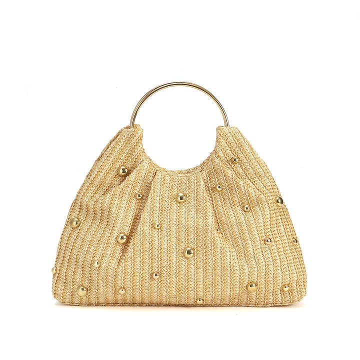 Textured Metallic Evening Handbag