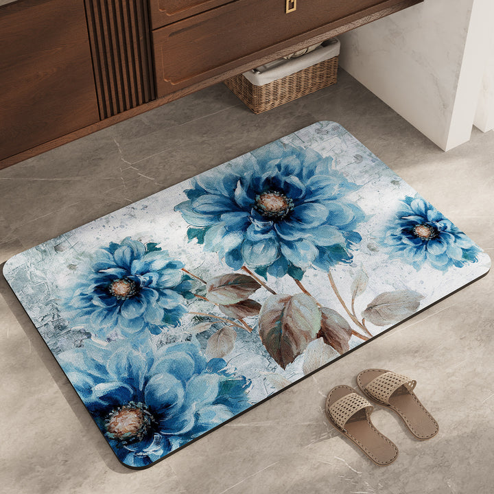 Floral Print Anti-Slip Bath Mat