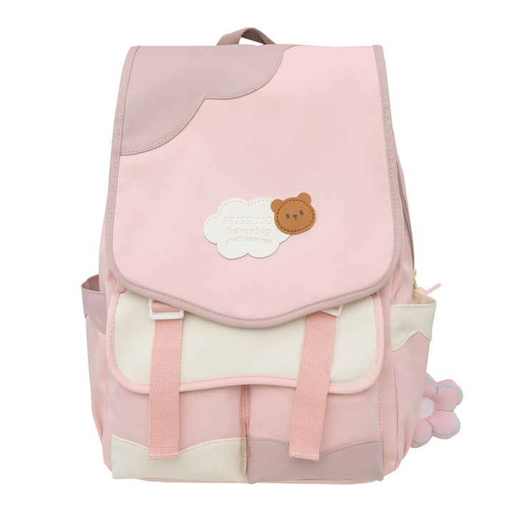 Casual Floral Accent School Backpack Stornfield