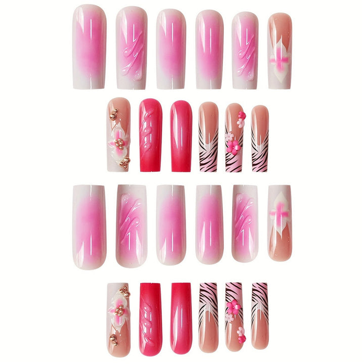 Decorative Floral Press-On Nail Extensions Stornfield