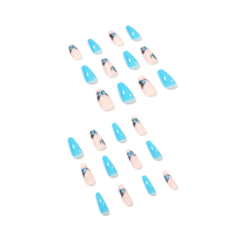 Artful Nail Extensions with Butterfly Motif Stornfield