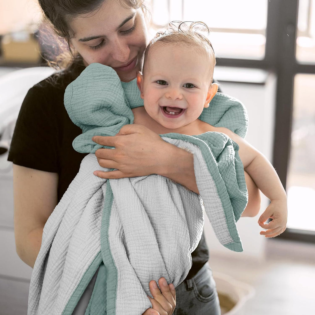 Ultra-Soft Reversible Muslin Throw Blanket Stornfield