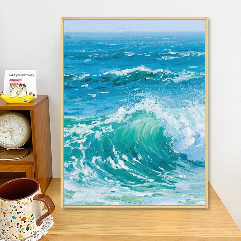 Coastal Wave Artwork Canvas Print Stornfield