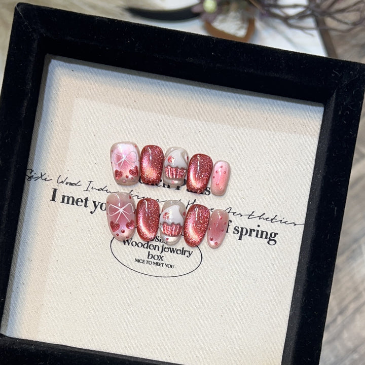 Charming Themed Press-On Nail Art Set