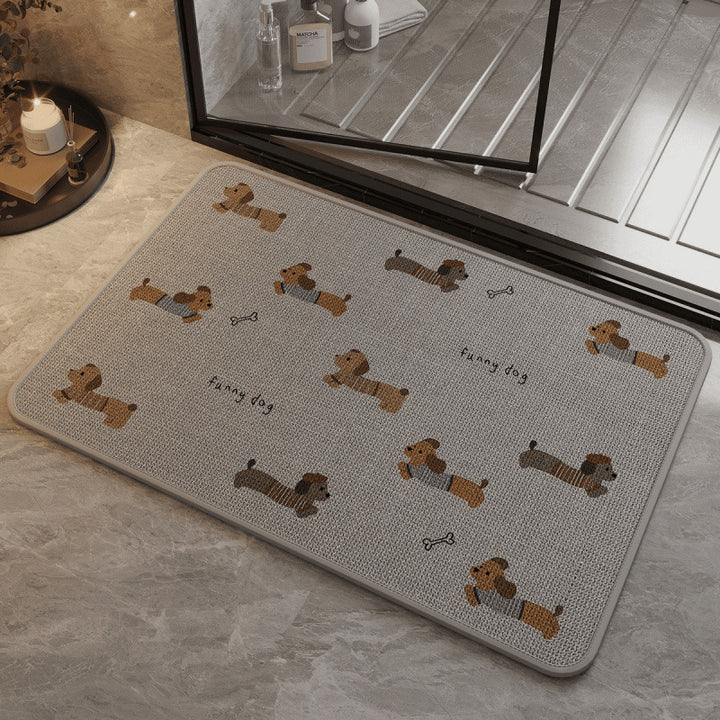 Fun Dog-Themed Anti-Slip Bath Mat Stornfield