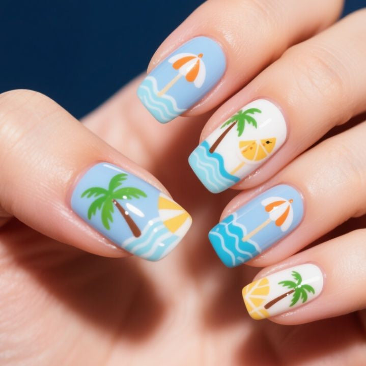 Beach-Themed Decorative Nail Art Stornfield