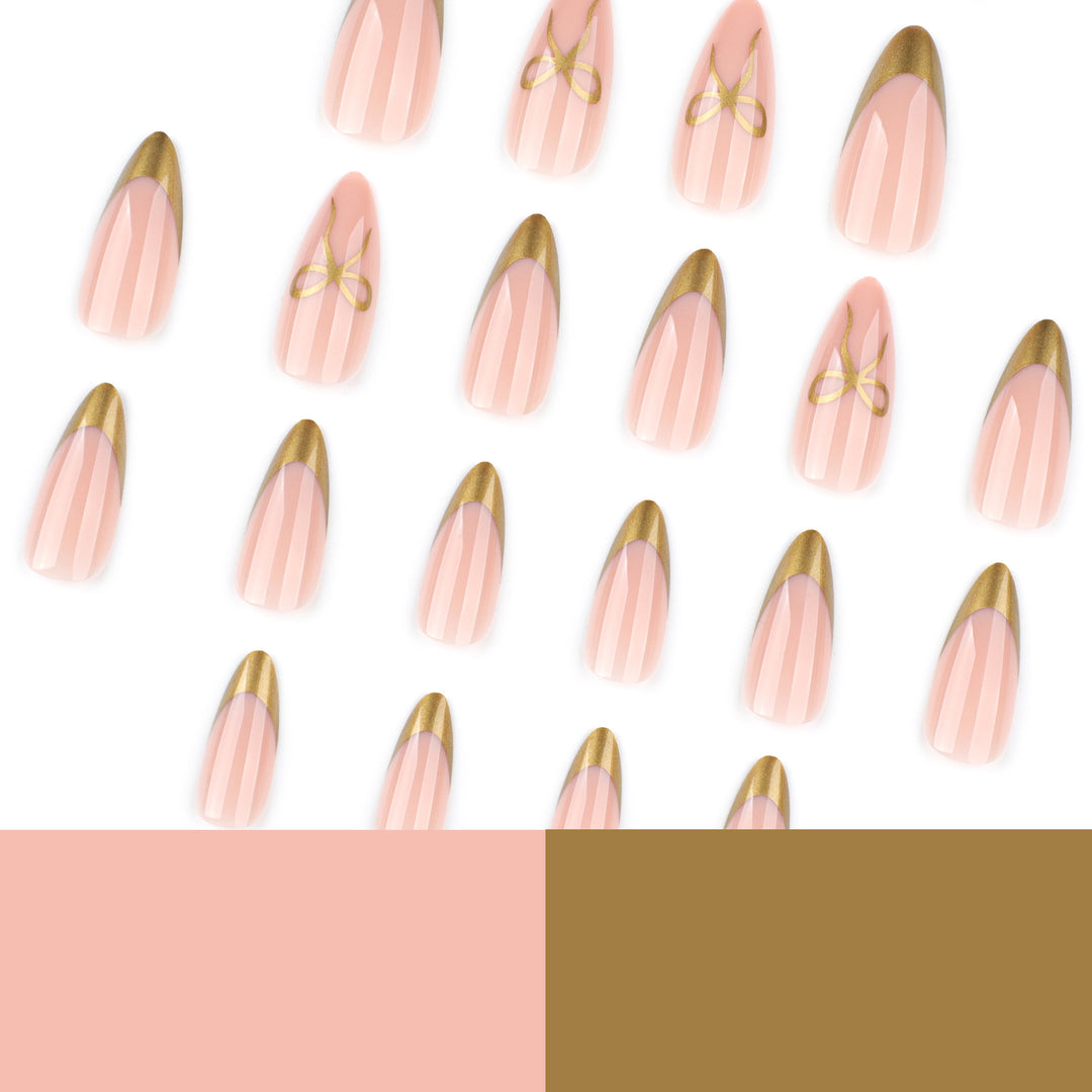 Elegant Nail Art with Gold Accents Stornfield
