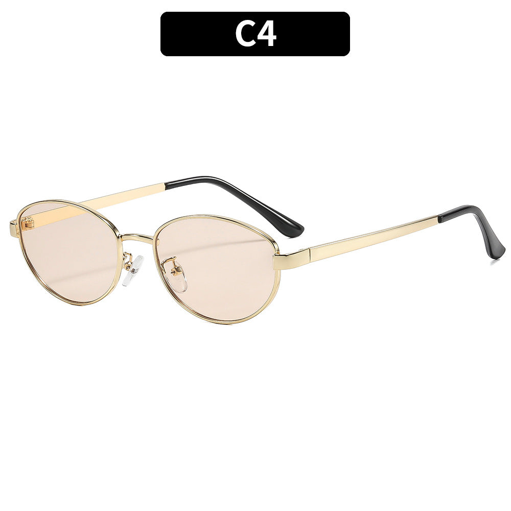 Modern Oval Frame Sunglasses
