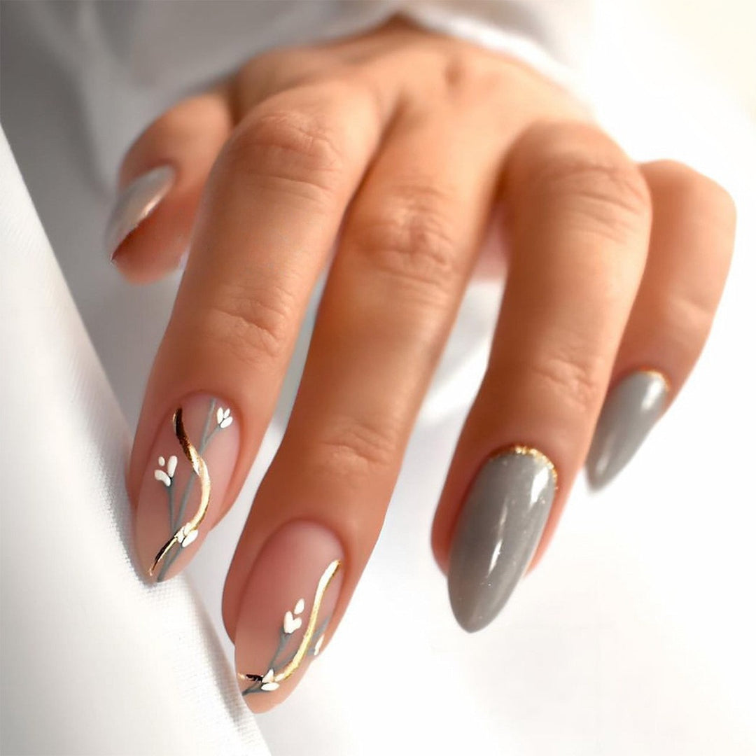 Creative nail art set with leopard pattern and glitter accents Stornfield