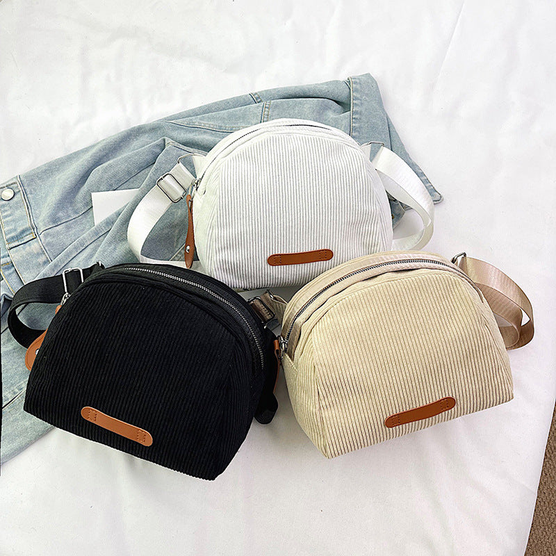Casual Corduroy Crossbody Bag