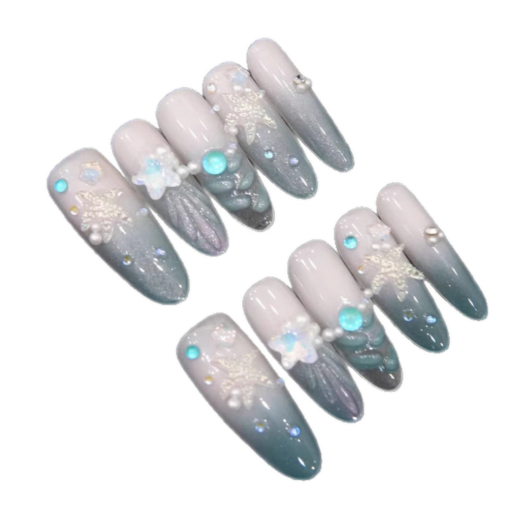 Decorative Long Stiletto Press-On Nails