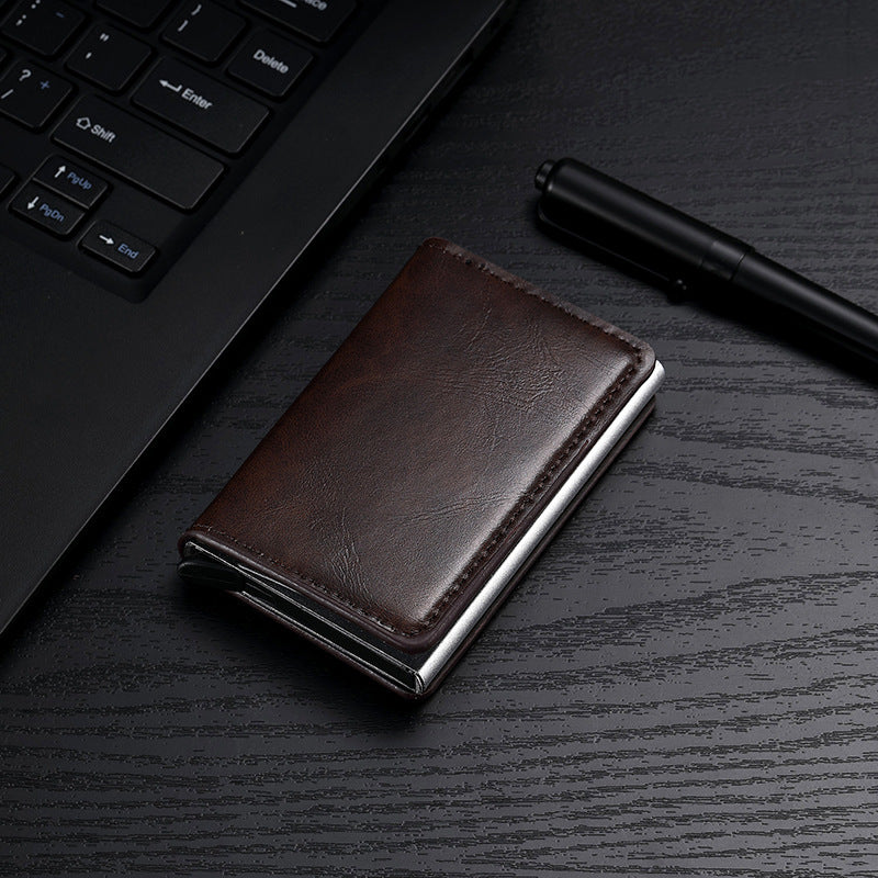 Premium Leather Business Card Holder Stornfield