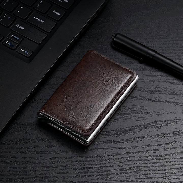 Premium Leather Business Card Holder Stornfield