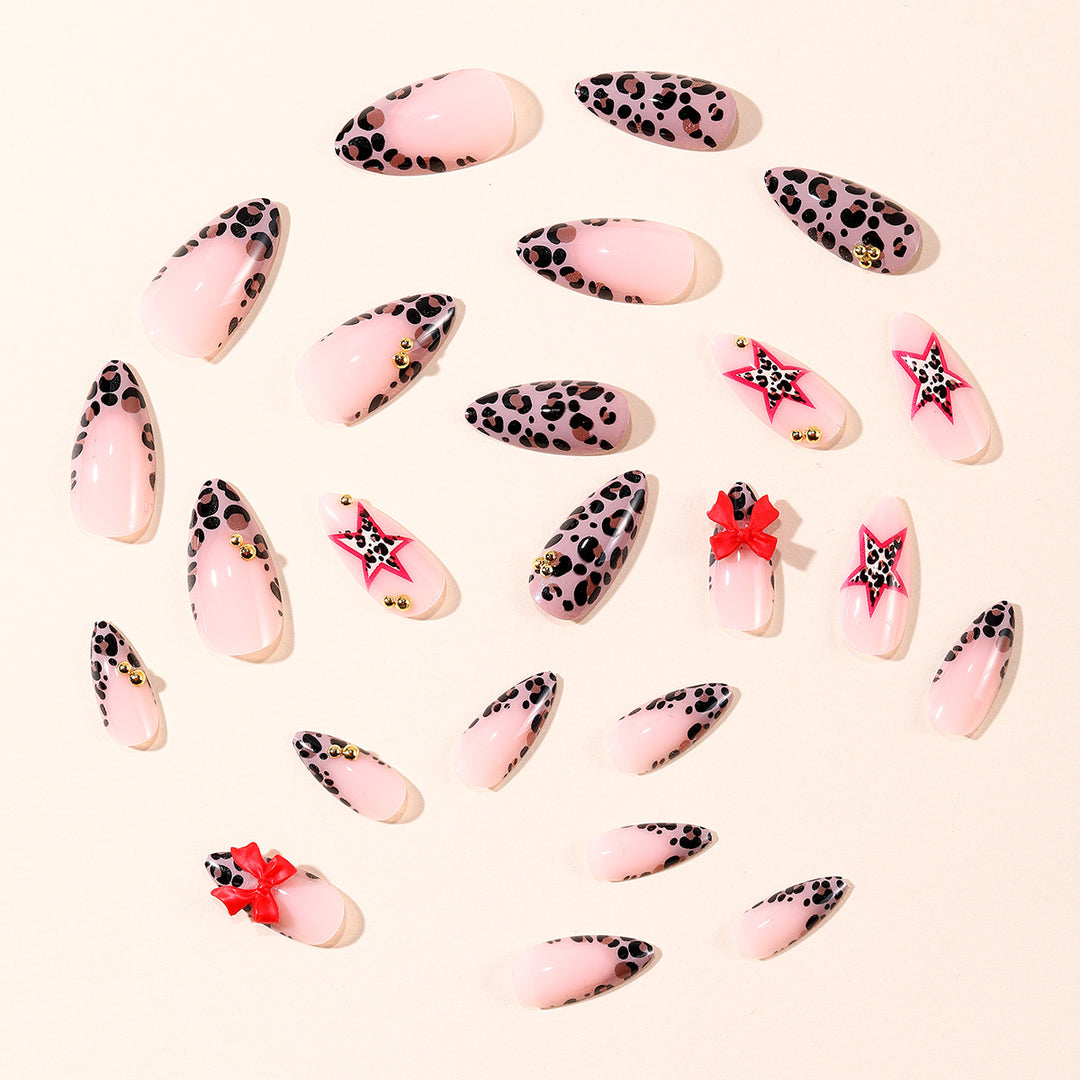 Fierce Leopard Print Stiletto Nail Art Extensions Stornfield