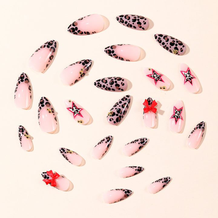 Fierce Leopard Print Stiletto Nail Art Extensions Stornfield