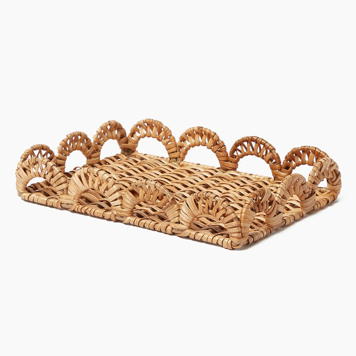Elegant decoration basket with curved edge Stornfield