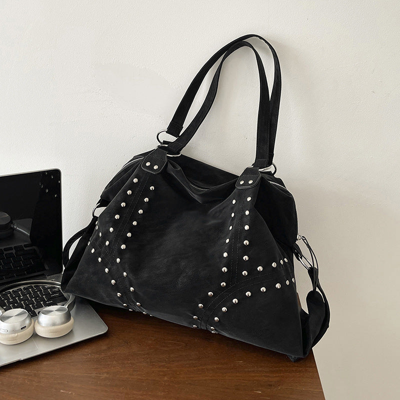 Decorative Studded Hobo Bag