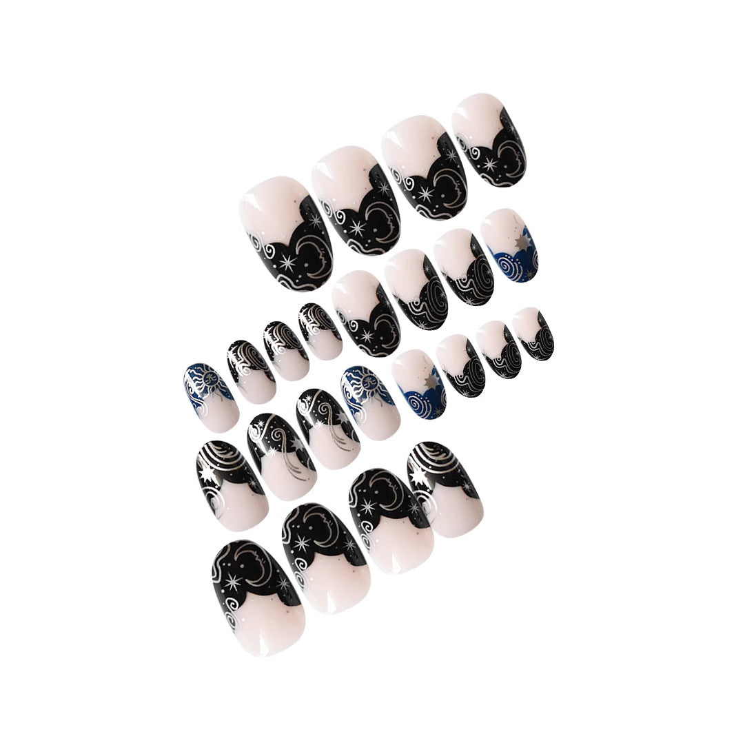 Artistic Floral Gel Press-On Nails Stornfield