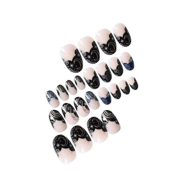 Artistic Floral Gel Press-On Nails Stornfield