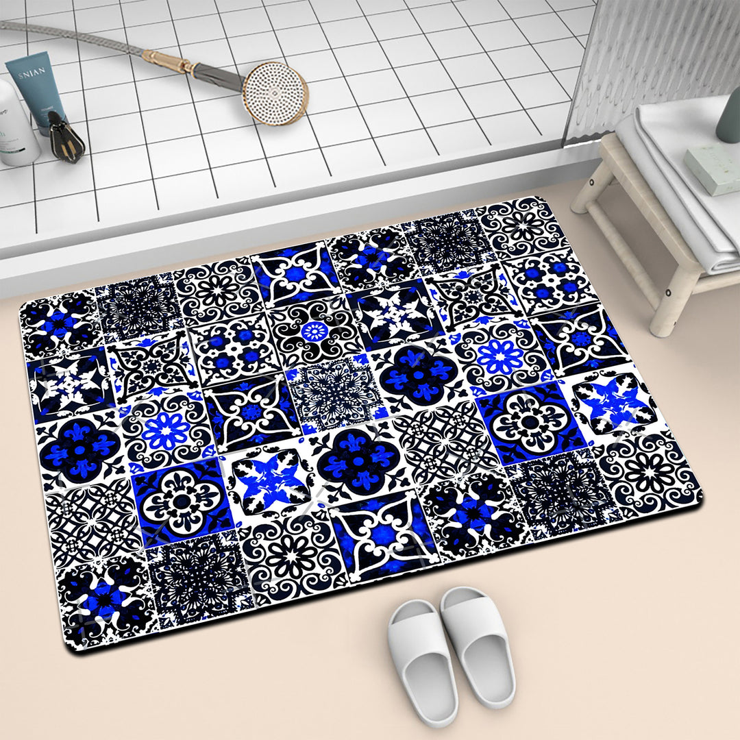 Colorful Geometric Pattern Bath Mat Stornfield