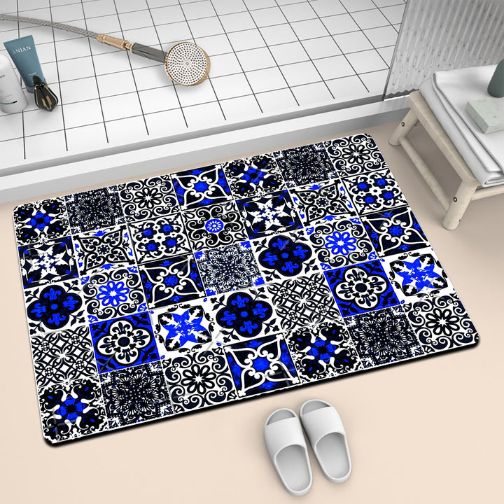 Colorful Geometric Pattern Bath Mat Stornfield
