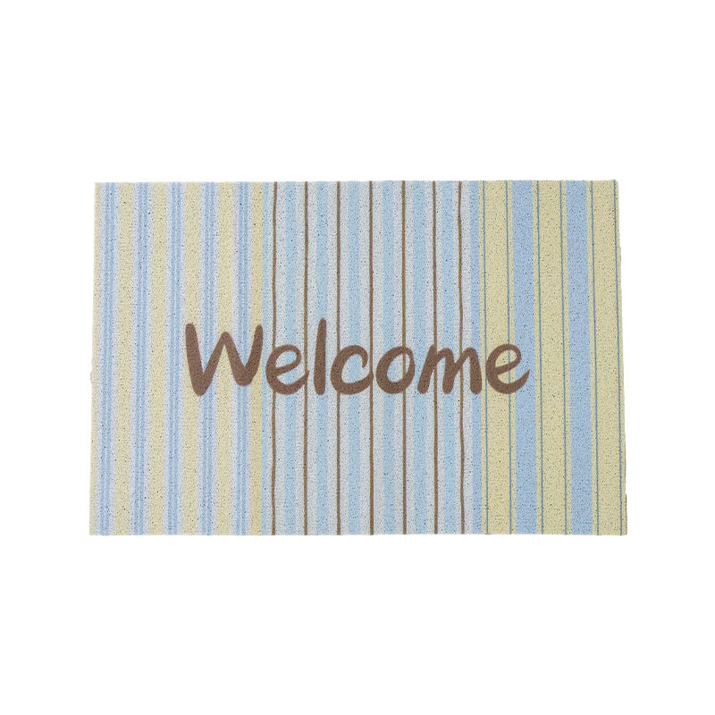 Durable entrance doormat with striped texture and "Welcome" lettering Stornfield