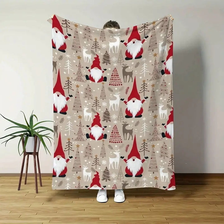 Holiday-Themed Fleece Throw Blanket