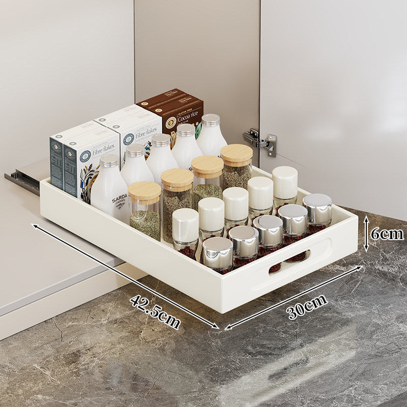 Sliding Pull-Out Kitchen Cabinet Storage Tray Organizer